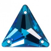 Varrható háromszög Crystal, méret: 16mm - BLU ZIRCON (229)